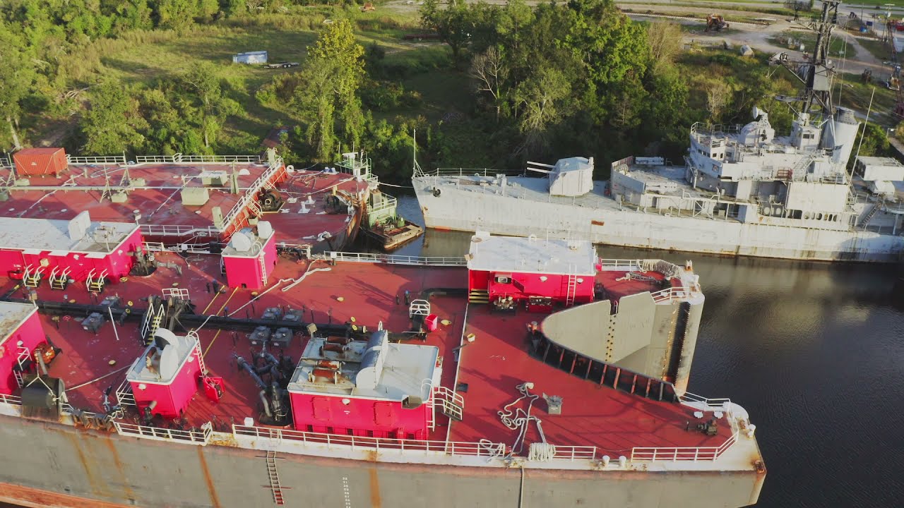 USS Orleck, Scrap Yards & The Calcasieu Saltwater Barrier