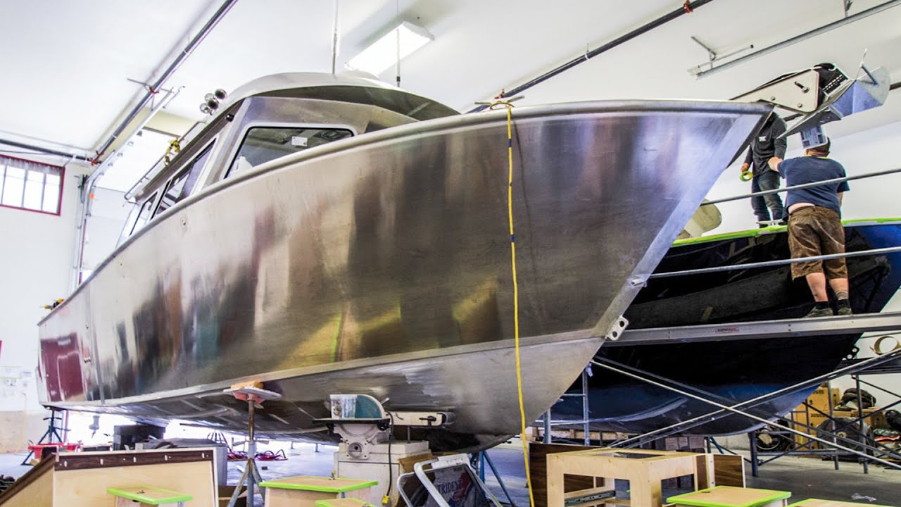Handcraft aluminum boat build process - Huge customized wooden yacht making. Amazing boat production