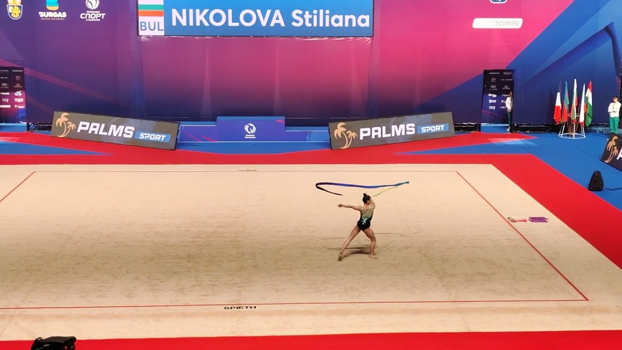 Stiliana Nikolova - European cup Burgas 2025🥇Ribbon Q(29.899)