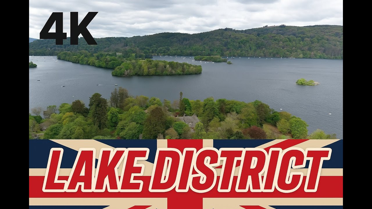 🏴󠁧󠁢󠁥󠁮󠁧󠁿 Stunning 4K Drone Flyover of Windermere Town & Boats | Lake District Aerial View