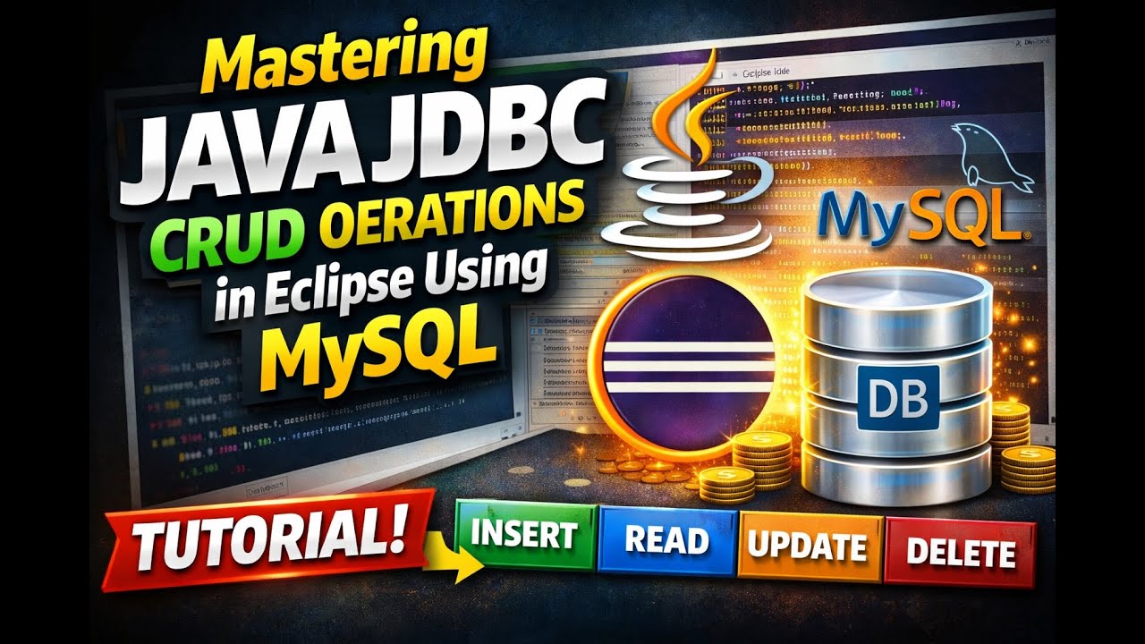 Mastering Java JDBC CRUD Operations in Eclipse Using MySQL |  jdbc crud operations