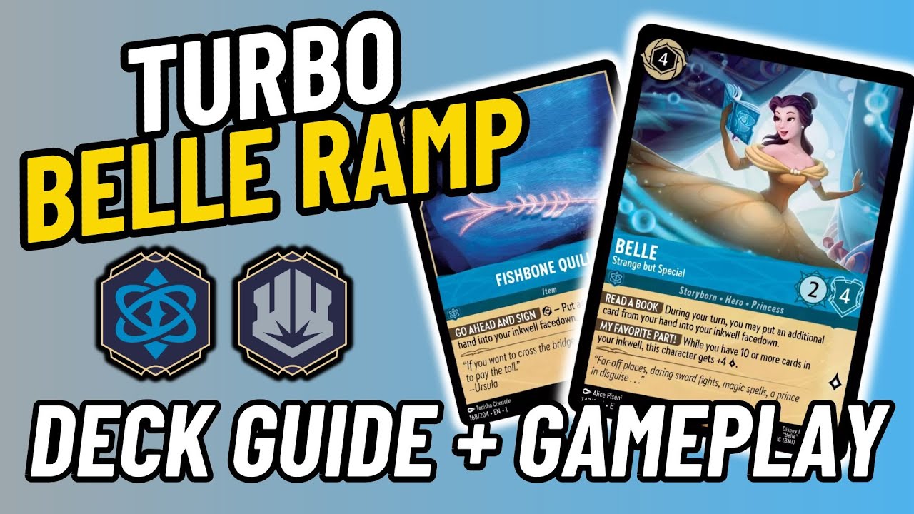 INK 3+ CARDS A TURN!! | Lorcana Turbo Belle Ramp Deck Guide + Gameplay