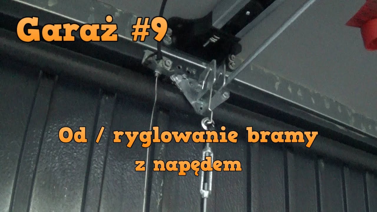 Garaż #9 - Odblokowanie i zamykanie rygli przez napęd