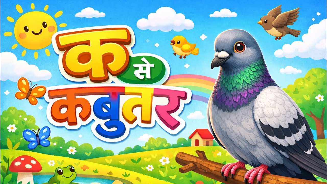 क से कबूतर, अ से अनार a se anaar k se kabutar I Hindi Varnmala I ABCD क से कबूतर अ से अनार, for kids