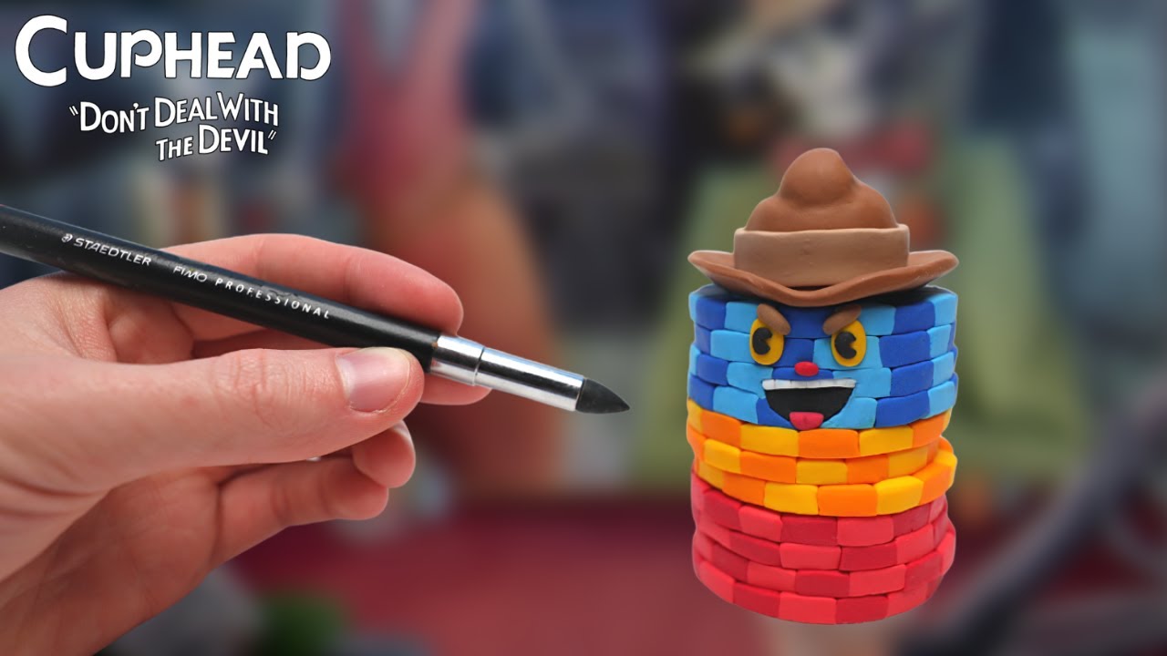 Making The Poker Chip Boss From Cuphead - Using Polymer Clay (Chips Bettigan)