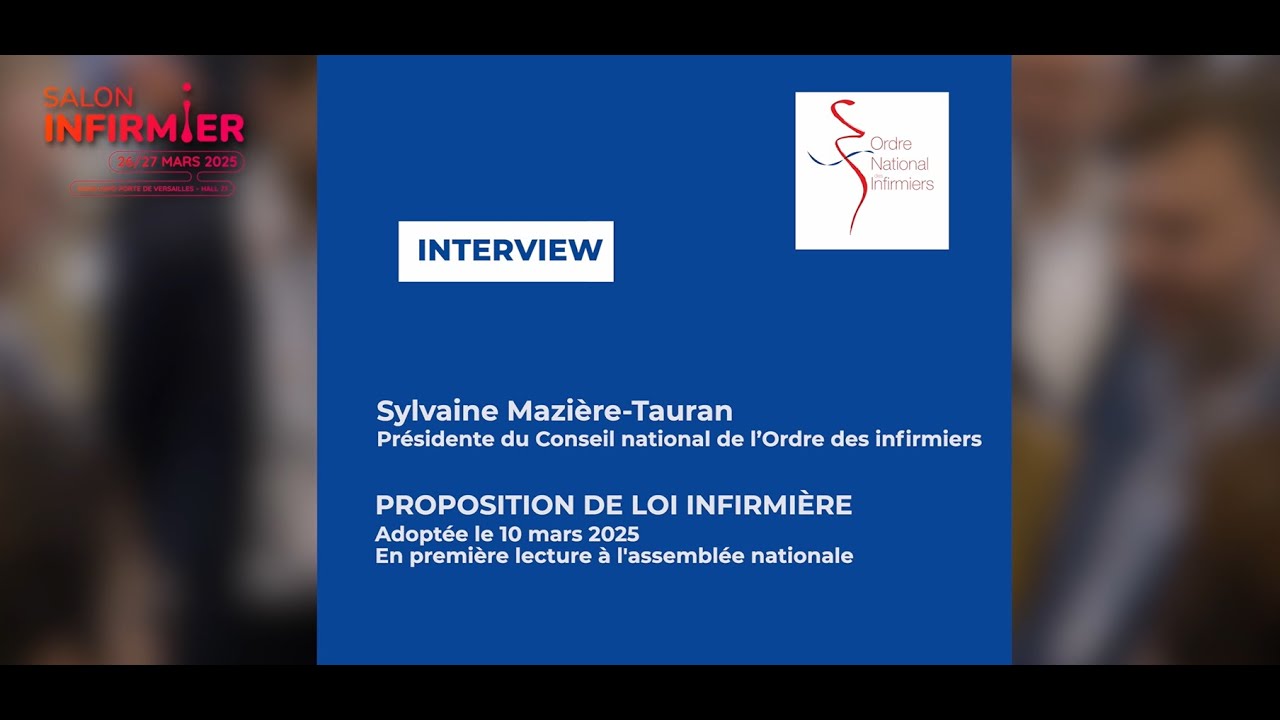 Interview de Sylvaine Mazière-Tauran, présidente de l'Ordre sur la proposition de loi infirmière