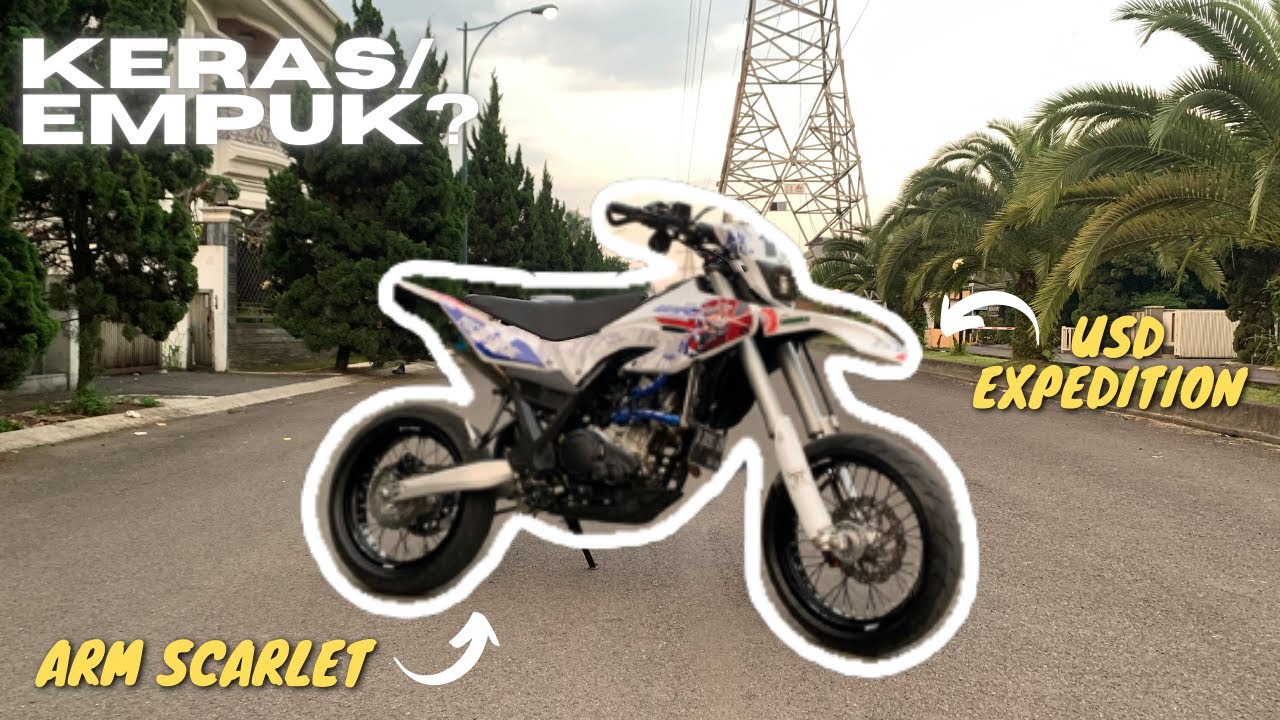 REVIEW DAN TESTRIDE USD EXPEDITION DAN ARM SCARLET DI WR155 MODIFIKASI SUPERMOTO