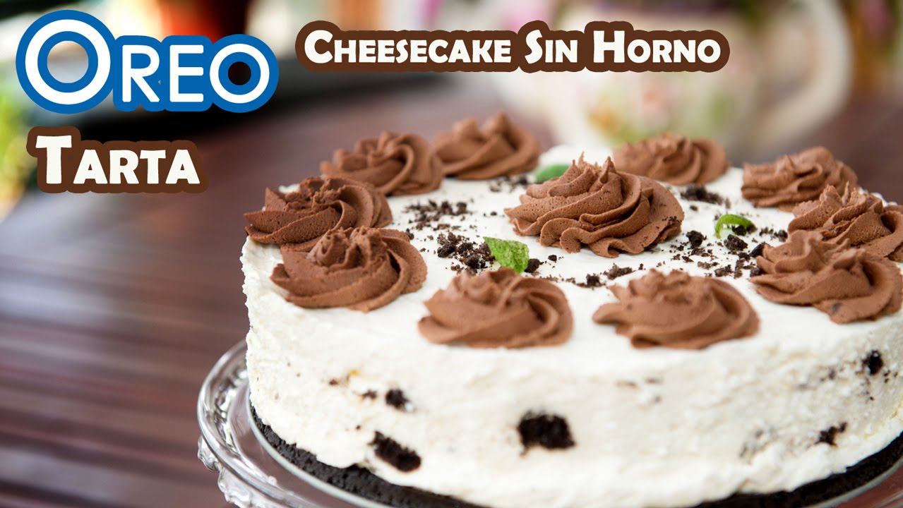 Tarta Oreo Cheesecake de Menta sin Horno con Frosting de Trufa