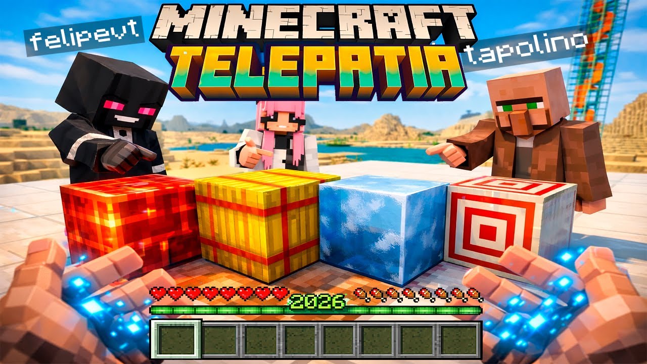 Minecraft TELEPATIA, mas o VÍDEO ACABA quando TODOS ERRAREM!