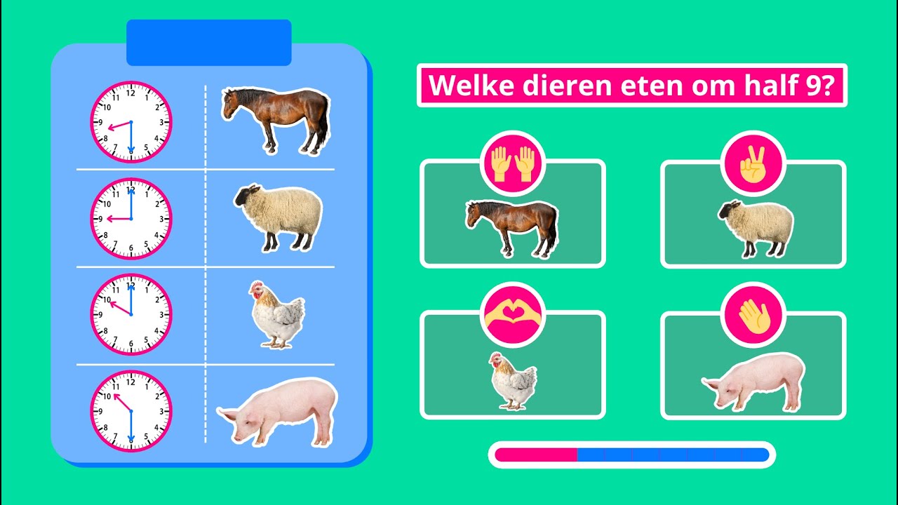 Rekenen groep 4 | Klokkijken hele en halve uren | Redactiesommen