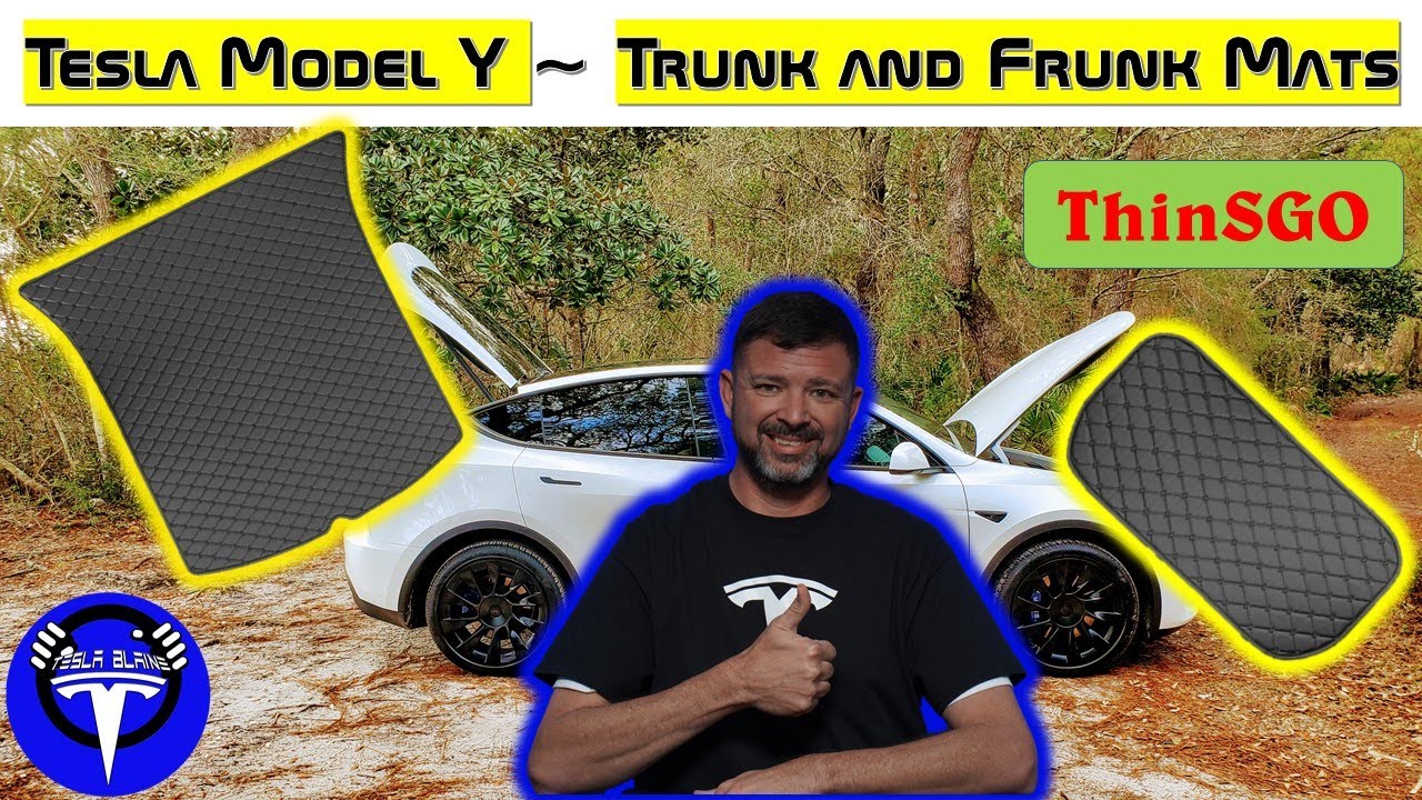 Trunk & Frunk Mats from ThinSGO ~ Tesla Model Y Long Range AWD Dual Motor