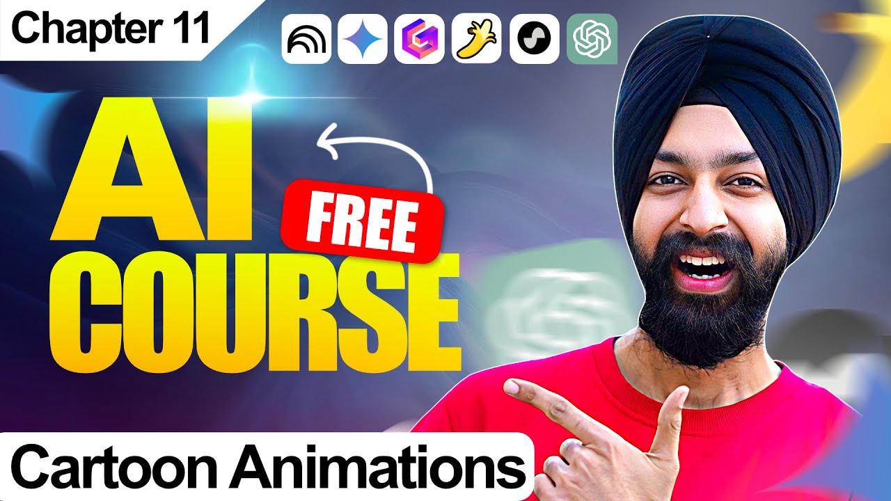 Free AI COURSE for Beginners &ndash; Class 11 - Cartoon Animations - Explained Easy #course #ai