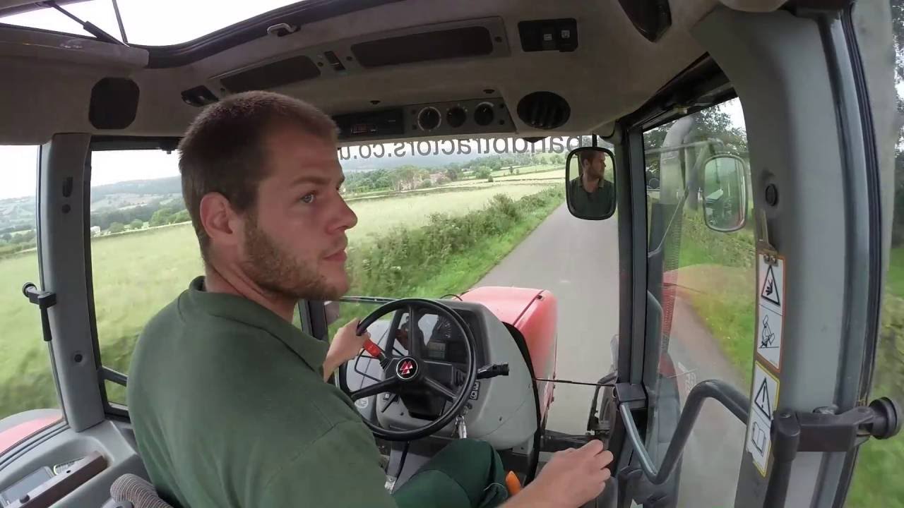 Massey Ferguson 4355 carting bales