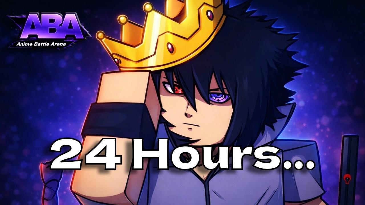 I PLAYED 24 HOURS ON SASUKE UCHIHA (WAR ARC) | Anime Battle Arena