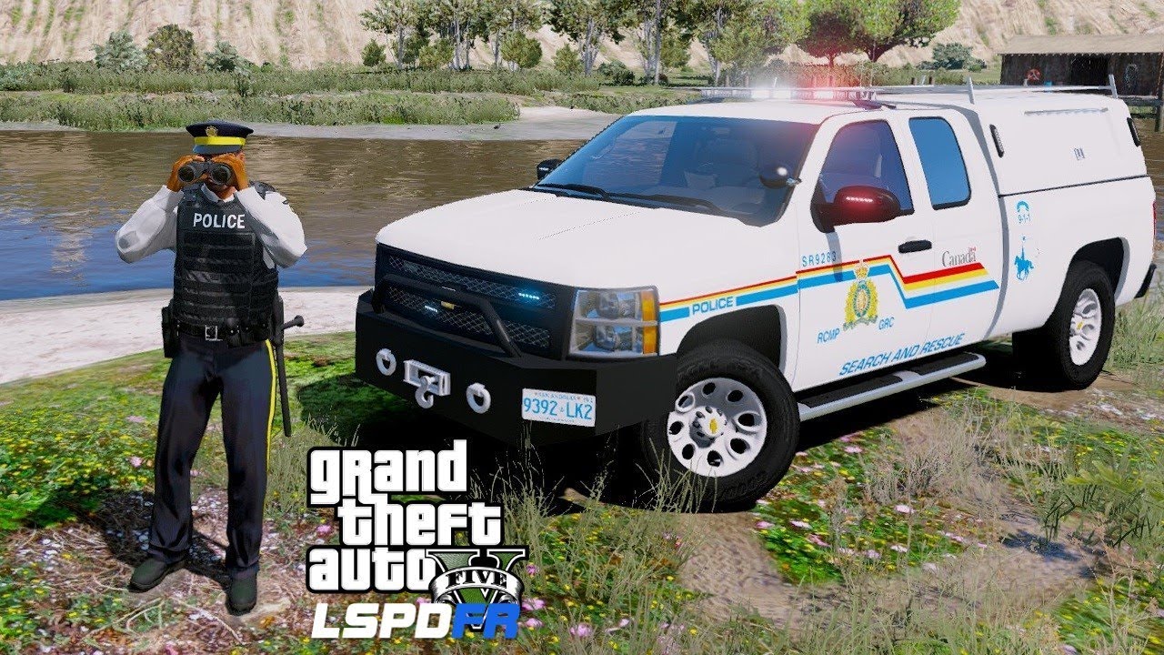 GTA 5 LSPDFR Police Mod #610 RCMP Search & Rescue Chevy Silverado Searching For Missing Hiker