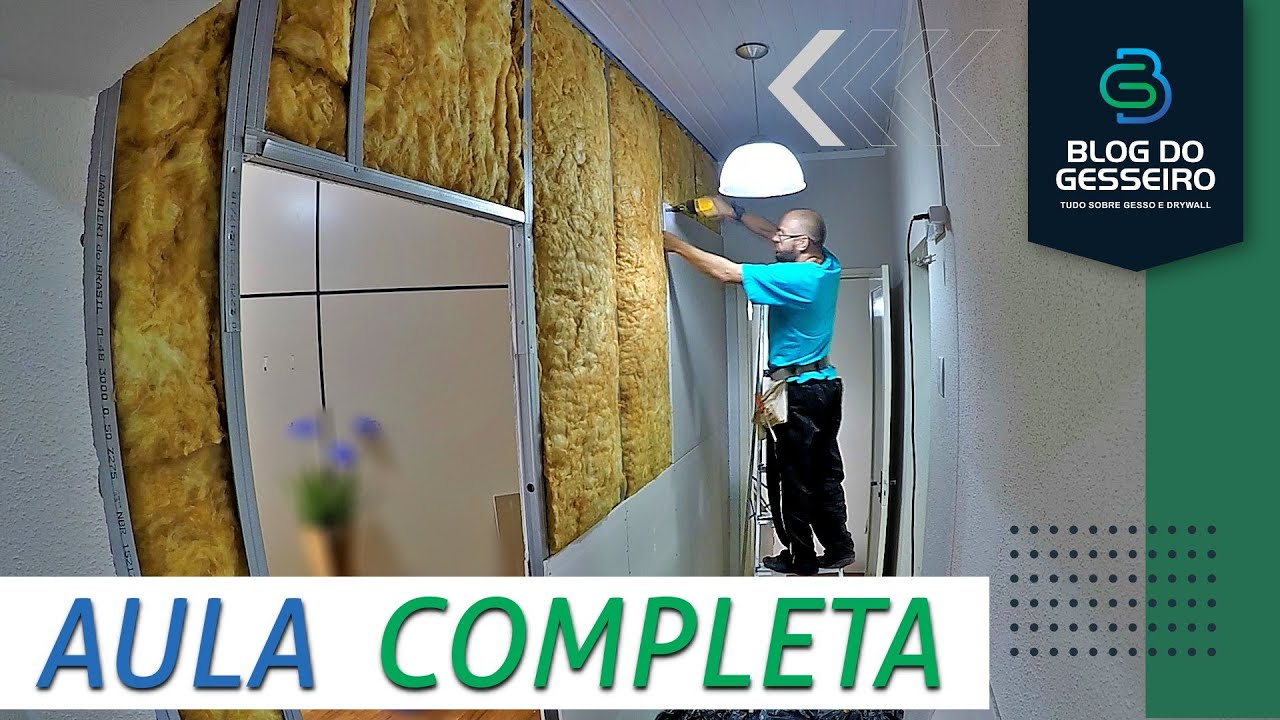 PAREDE DRYWALL PASSO a PASSO com LÃ DE VIDRO