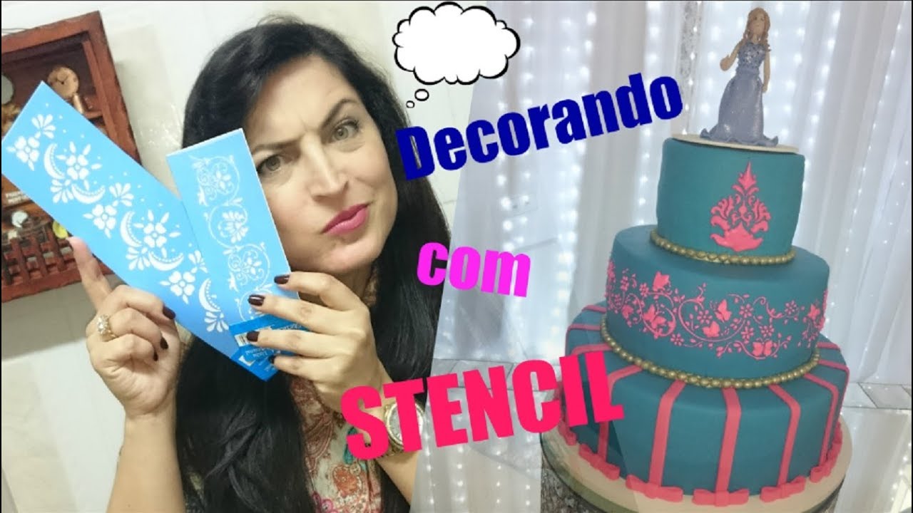 Decorando Bolo com Stencil