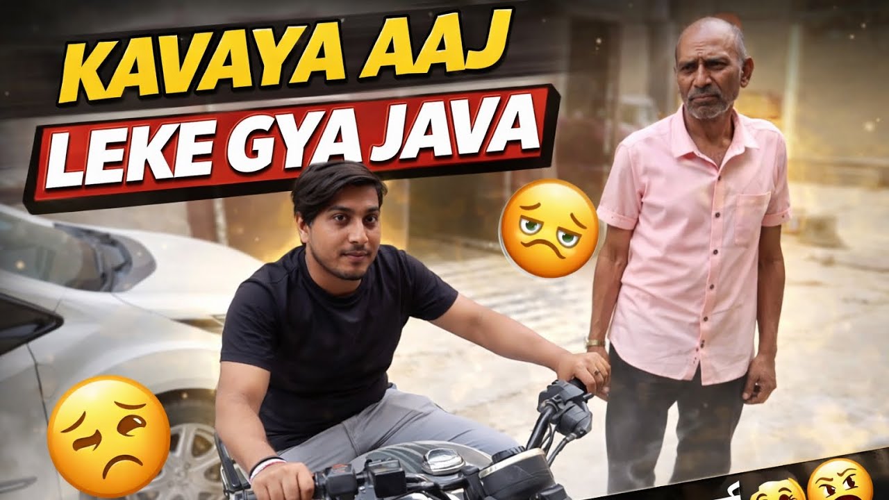 Kavaya ko nhi aati bike chalani😂#trending #vlog #viral #jawa #bikelover 