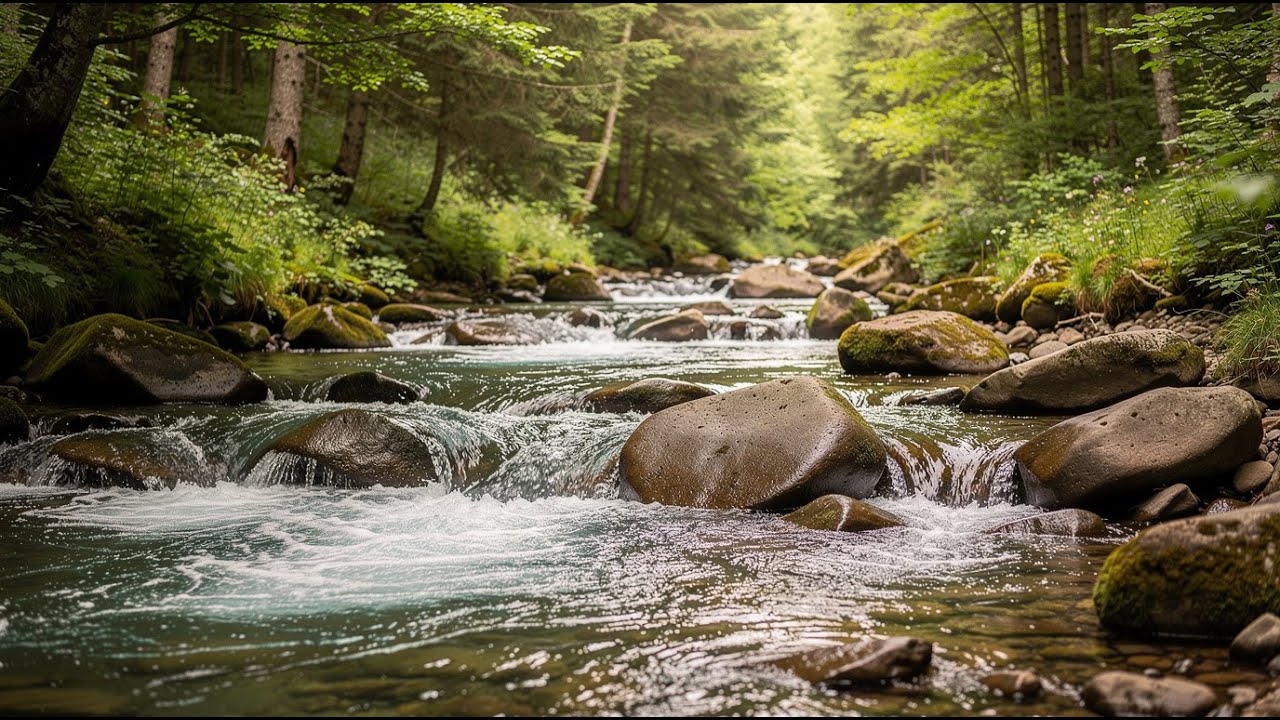Soothing Forest Stream 🌊 Bird Chirping Sounds for Sleep & Meditation