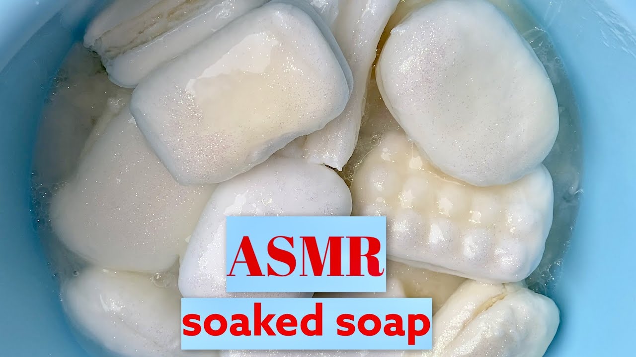 ☁️🤍🍥ТАЗ БЕЛОГО РАЗМОКШЕГО МЫЛА  РАЗНЫХ ФИРМ/АСМР/ANTI-STRESS VIDEO/ SOAKED WHITE SOAP/ ASMR 🍥🤍☁️