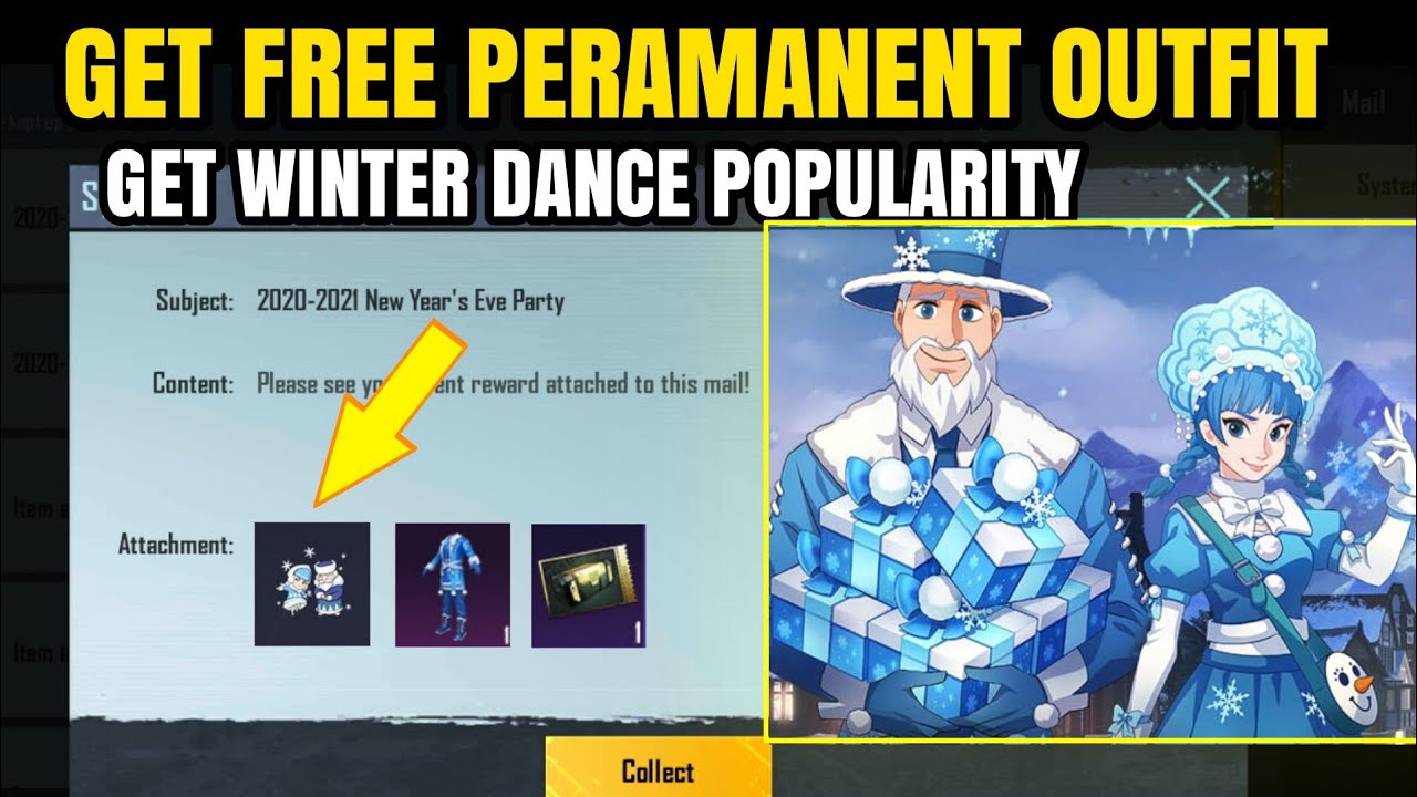 GET FREE WINTER DANCE POPULARITY AND PERMANENT WINTER OUTFIT || PUBGMOBILE WINTER BLESSING NEW EVENT