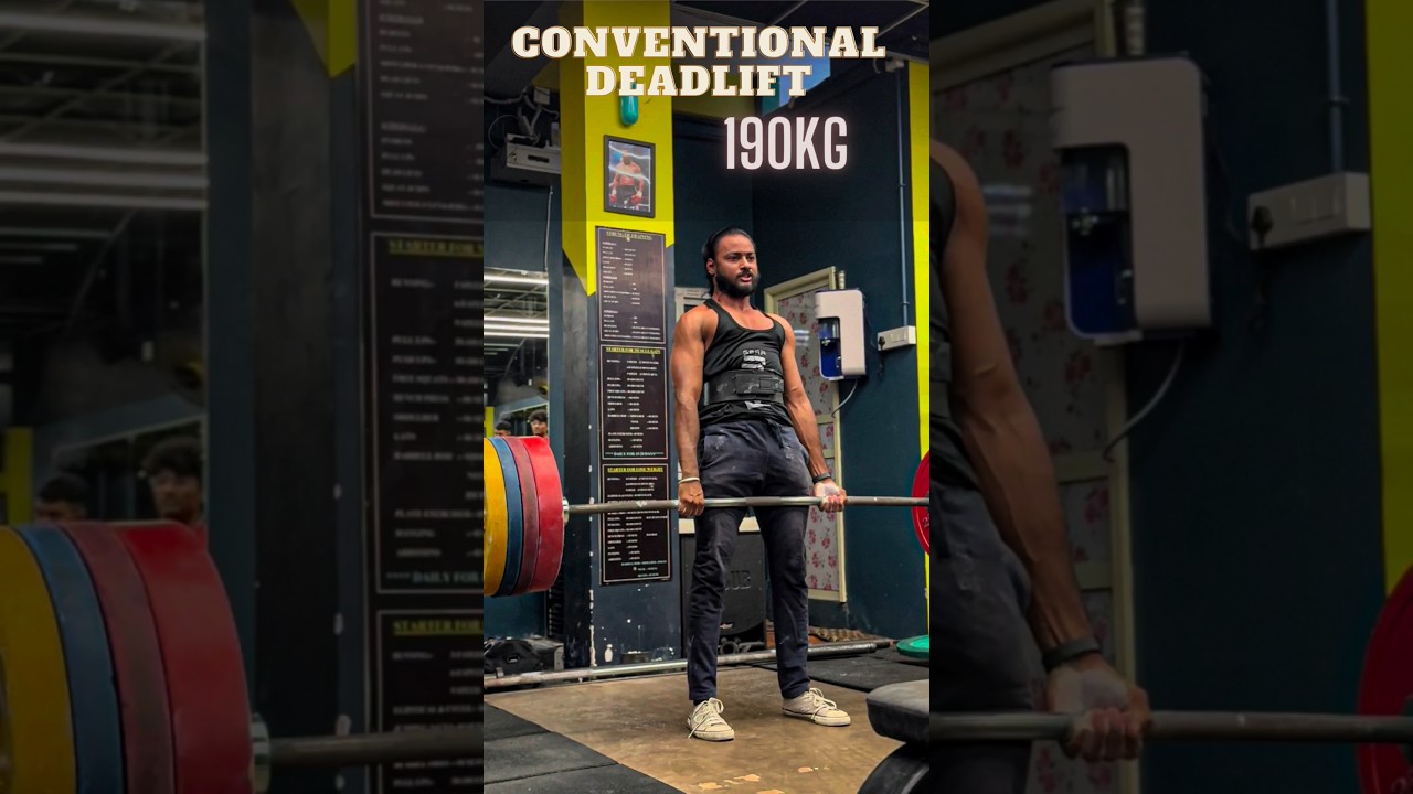 Target 200KG conventional deadlift 🎯 #telugu #teluguyoutuber