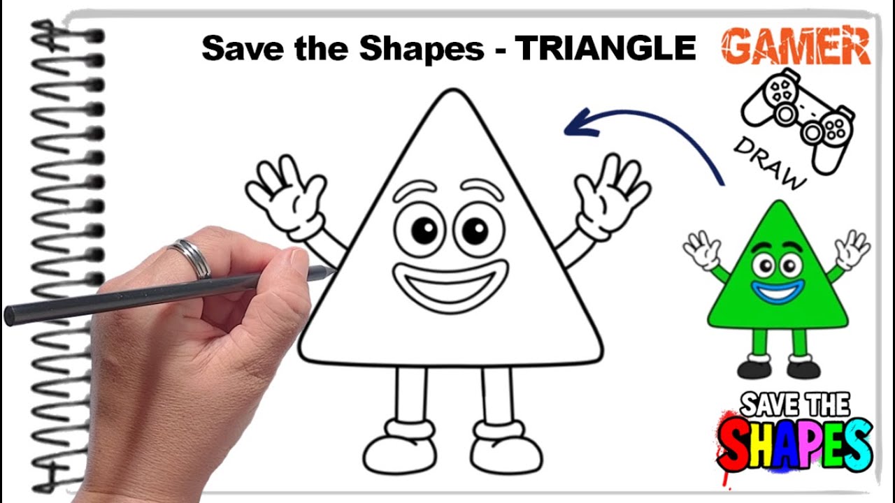 Como Desenhar o Triângulo do SAVE THE SHAPES - How to Draw Save the Shapes TRIANGLE - Roblox