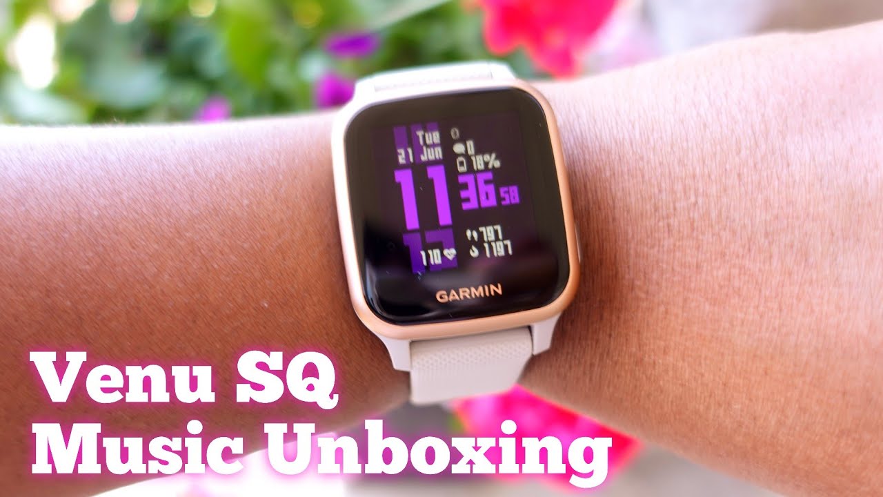 Распаковка Garmin Venu SQ Music Light Sand Rose Gold