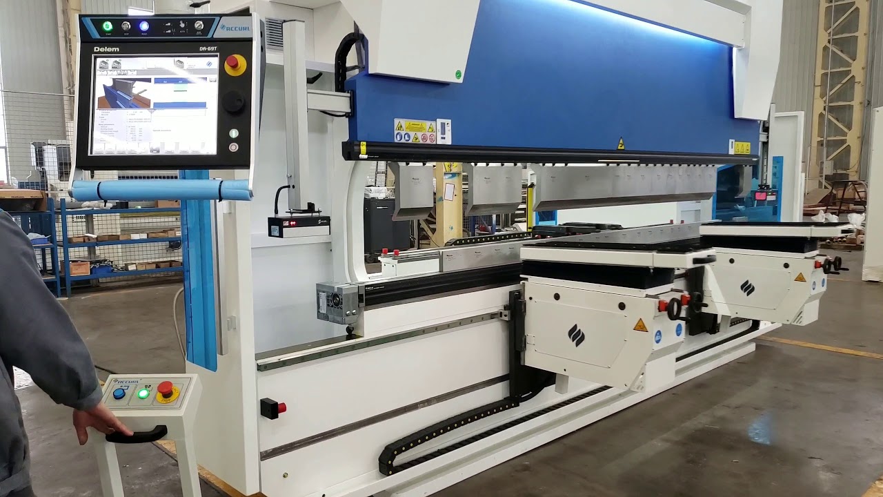 ACCURL 6-axis CNC Press Brake Genius B40220 with DELEM DA69T 3D CNC - Front Sheet Followers - IRIS