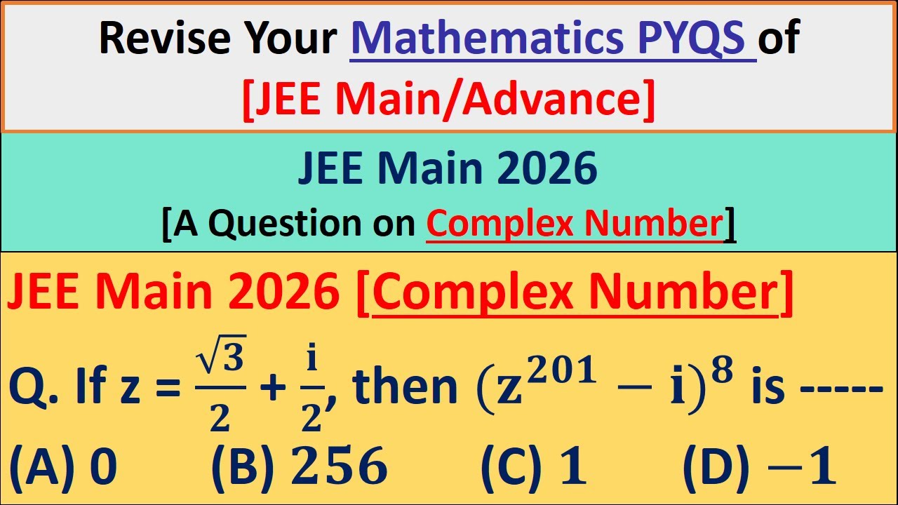 How to Solve a Question on Complex Number? I JEE Main 2026 Question on Complex Number