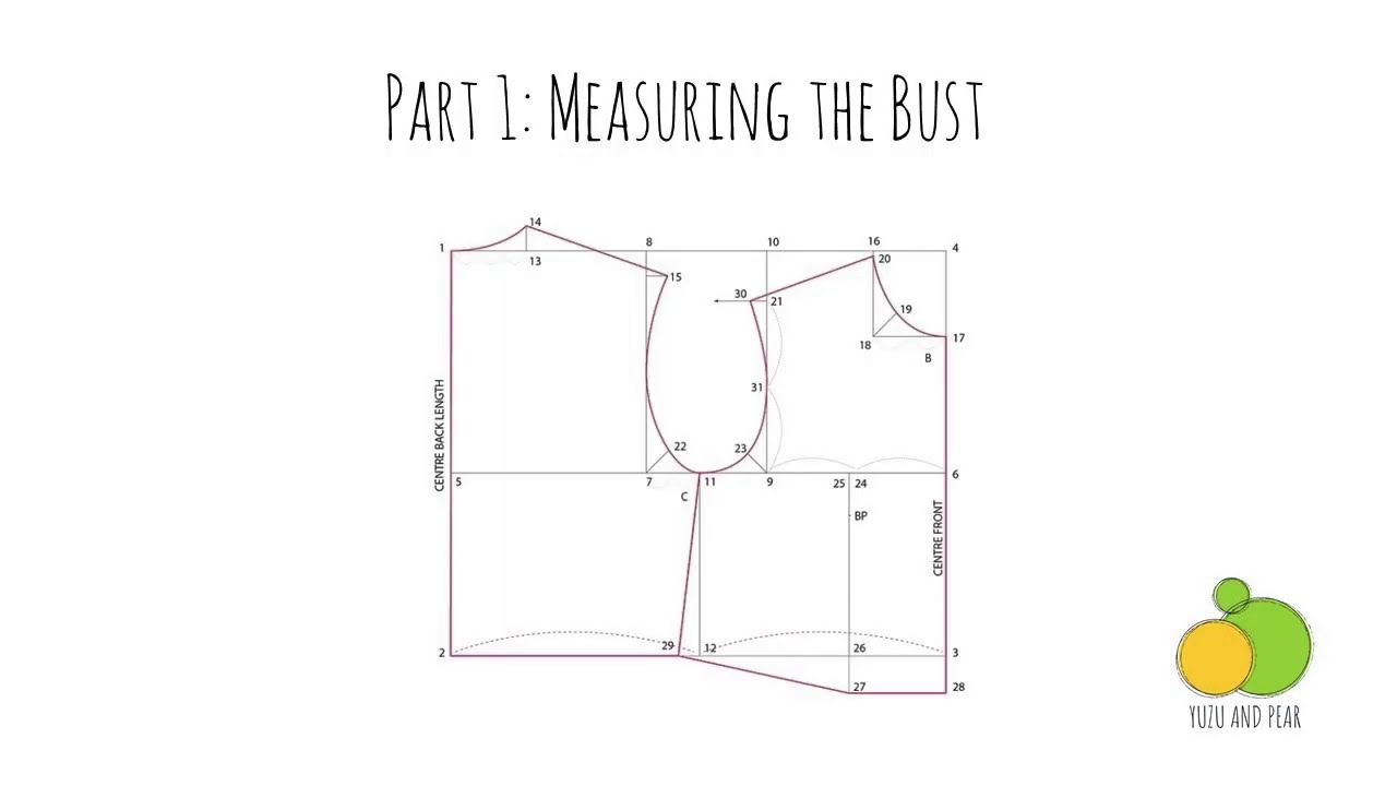Yuzu and Pear: Drafting Bunka Style Missy Block Part 1 - Measuring Bust