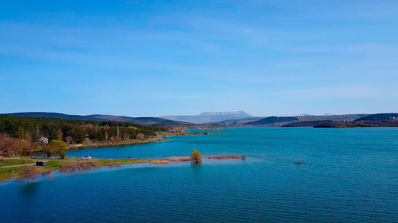 Симферопольское водохранилище c дрона.