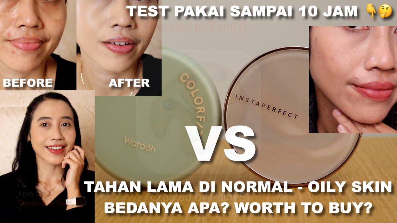 BATTLE INSTAPERFECT SKIN COVER AIR CUSHION VS WARDAH 5D CLOUD BLUR CUSHION  OILY SKIN|Maria Soelisty