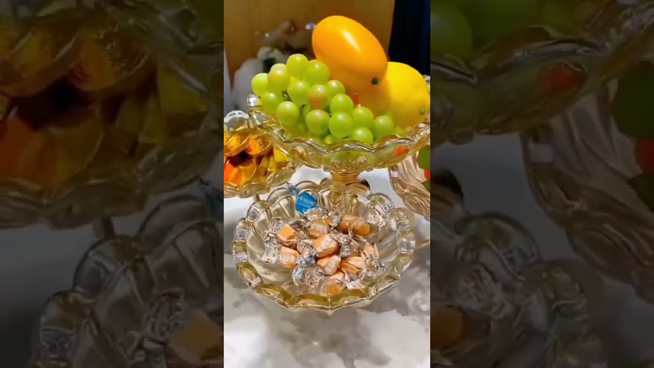 European Style Rotating Dry Fruits Platter Stand Fruit Bowl Fruit Plate Nordic Home Fruit Basket