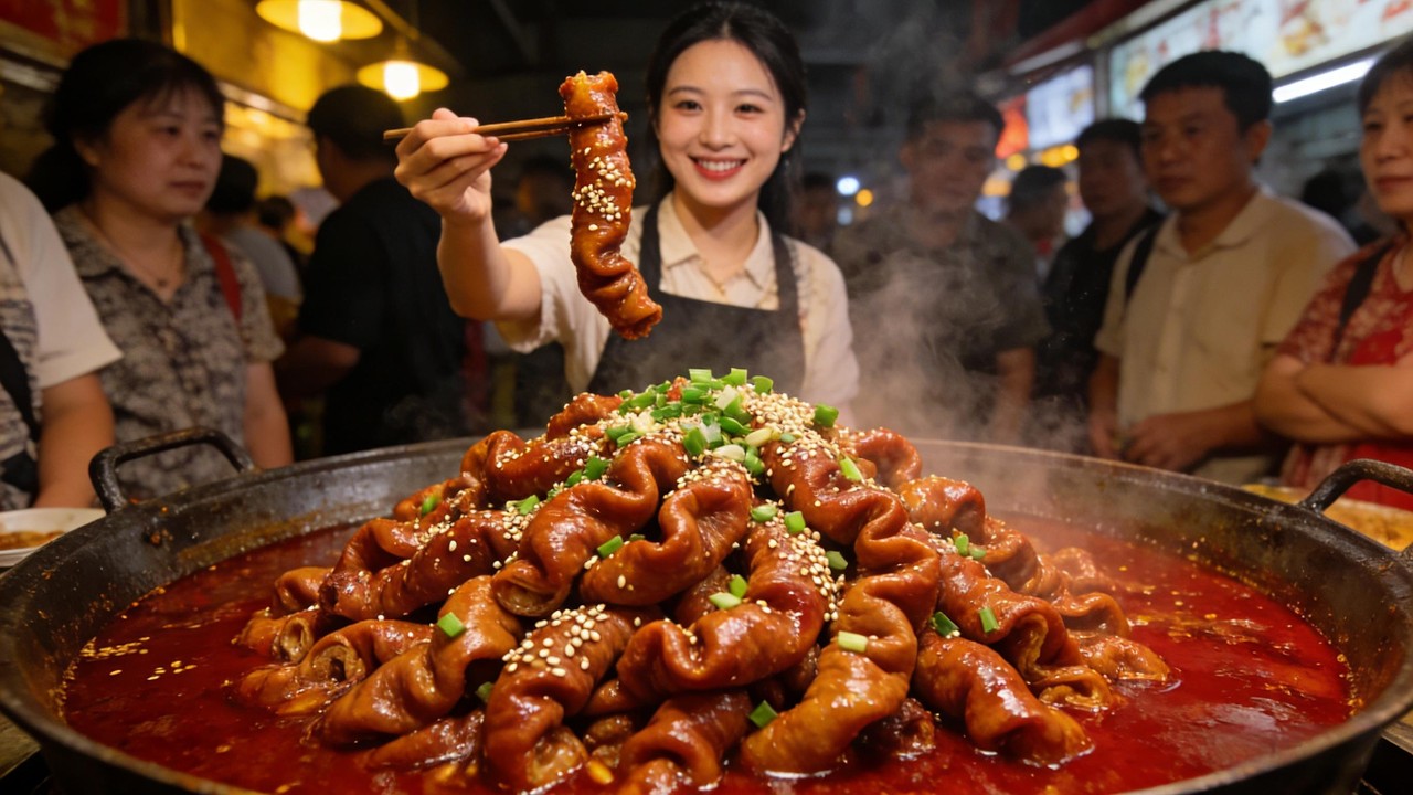 实拍南京姐妹四个卖肥肠，每天8大锅年入上千万，一天800斤不够卖，直言人品好才能做出好东西【好食勇哥】