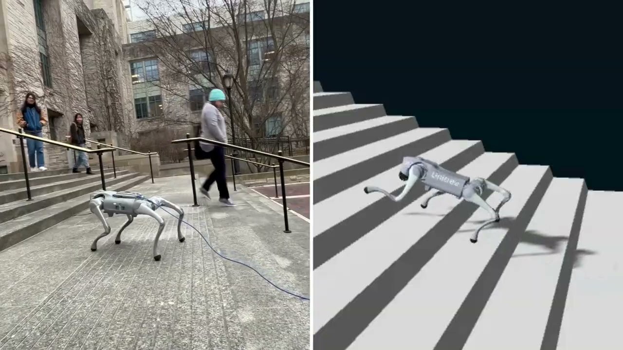 stair simulation sim vs real