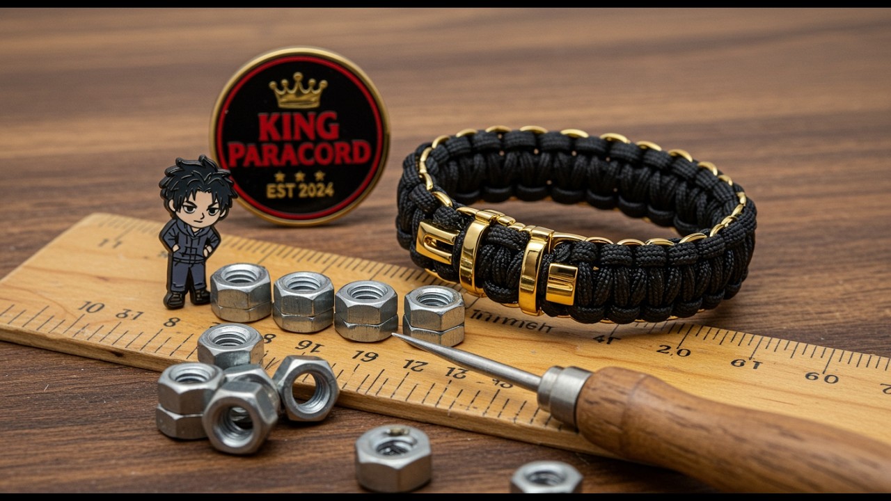 Paracord 5/16 Nut Embroidered Bracelet #models #handmade #paracordbracelet #diy #tutorial #knot