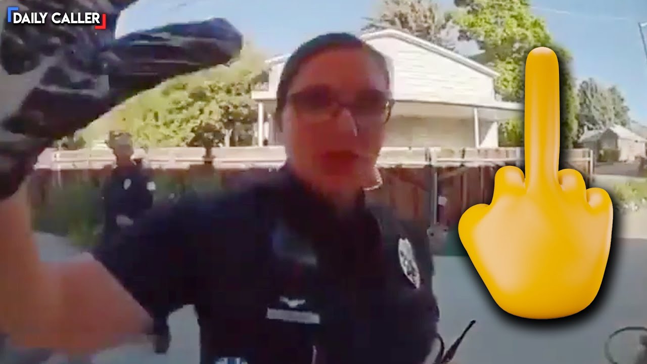 Woman LOSES IT When A Cop Covers Her Ring Camera
