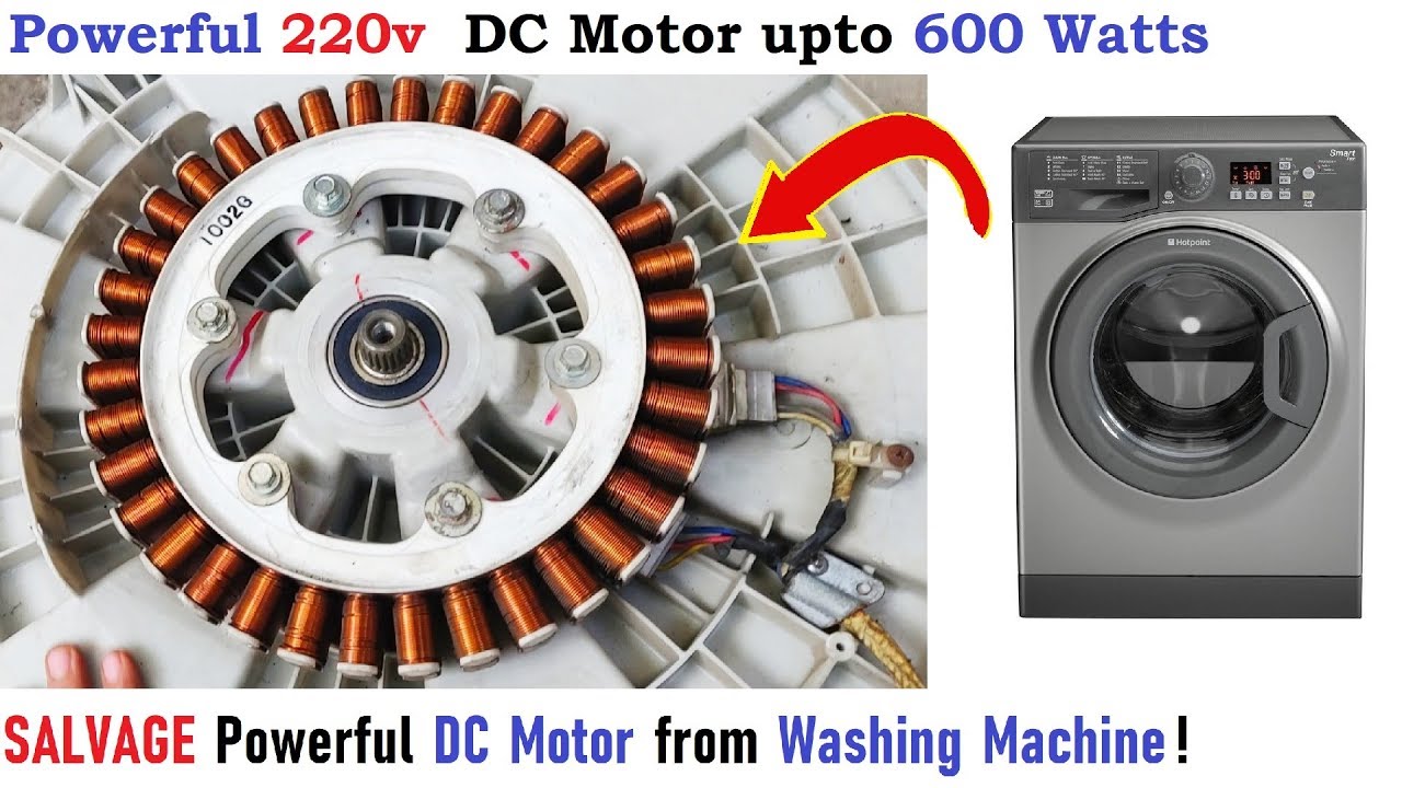220V DC Motor from Washing Machine upto 600W DIY - Salvage Outrunner BLDC Motor (Trash to Treasure)