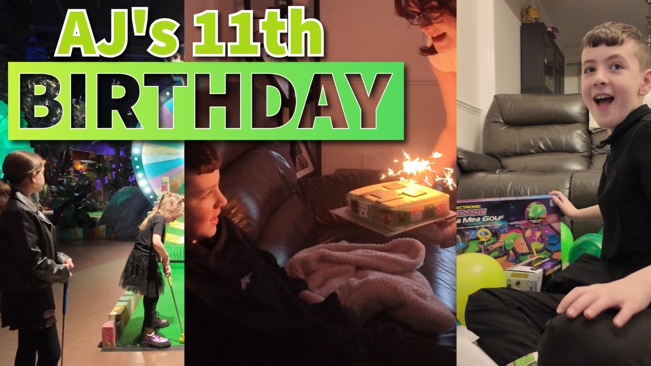 Aiyson's 11th Birthday VLOG - Family bowling, mini golf & a trip to his favourite restaurant