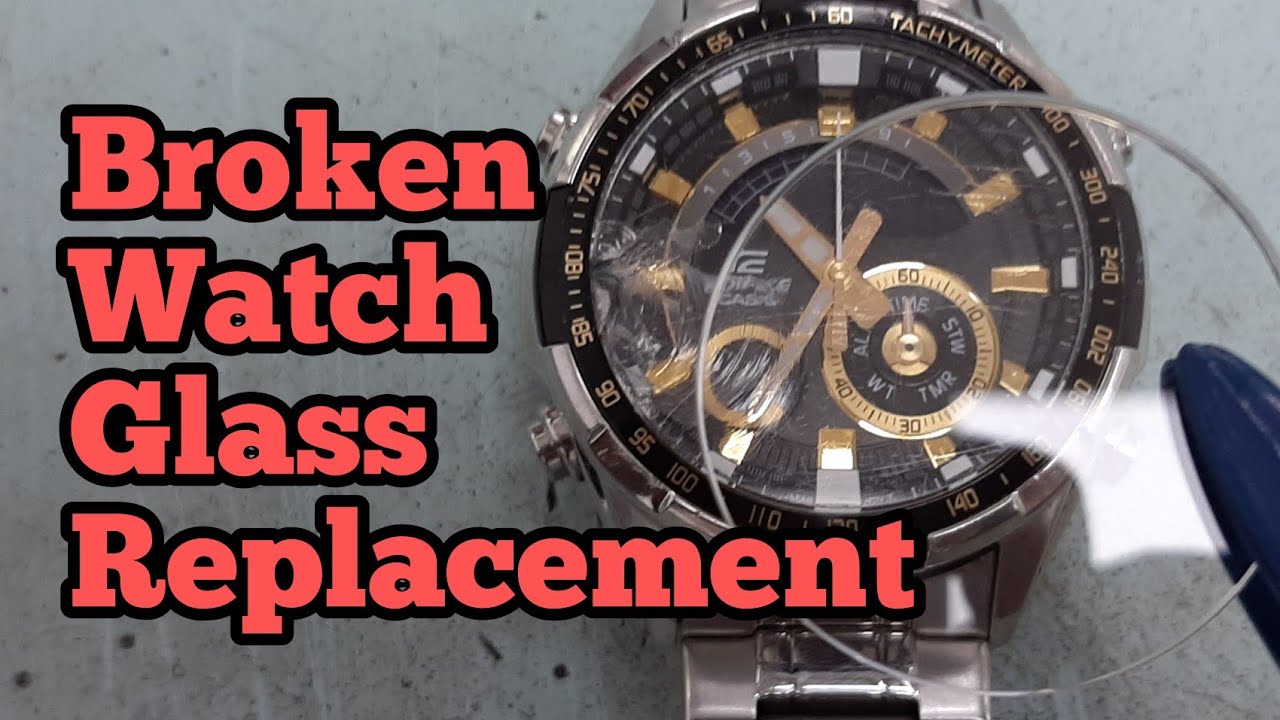 Edifice ERA-600 Watch Broken Glass Replacement | How To Fit a New Watch Glass | Watch Repair Channel