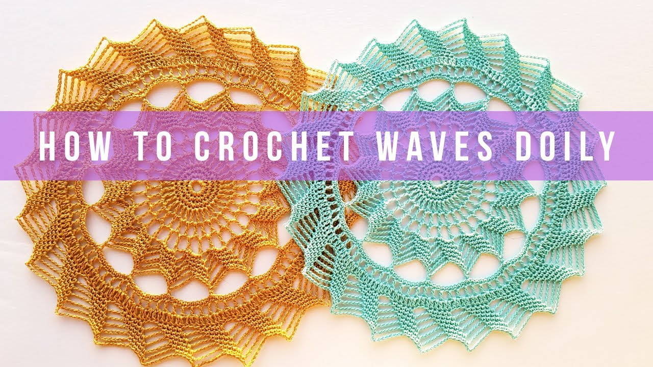 How to crochet waves doily