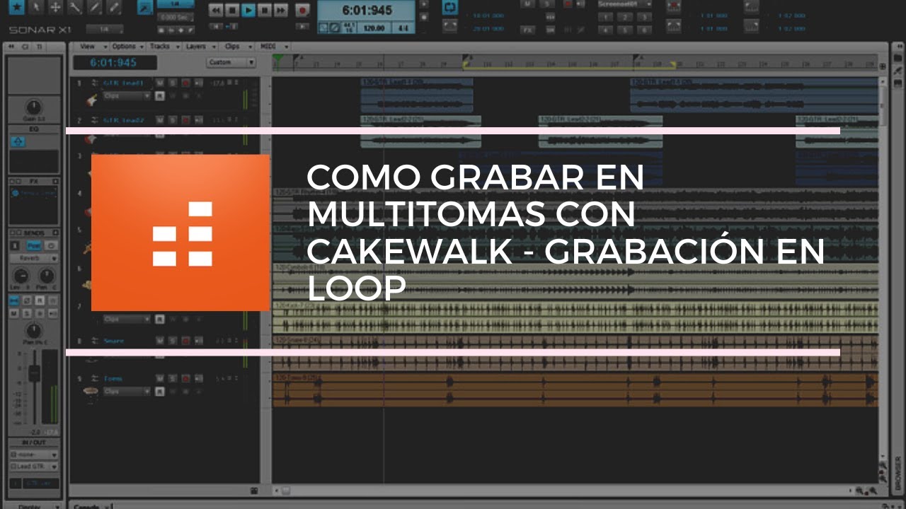 Como grabar y editar multitomas con Cakewalk - Grabación en loop