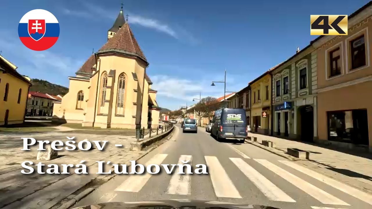 Driving in Slovakia on road 68 from Prešov to Stará Ľubovňa | 4K