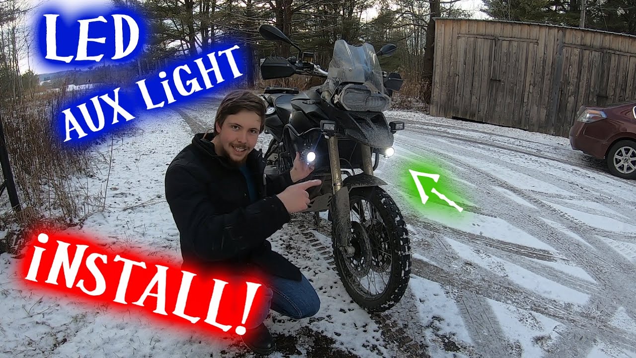 2013 BMW F800GS Kemimoto led auxiliary light install