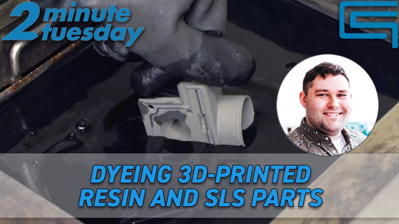 Dyeing 3D-Printed Resin and SLS Parts | 2 Minute Tuesday