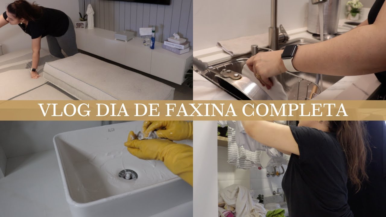 VLOG DIA DE FAXINA COMPLETA | dia todo de faxina, limpeza e organização no apartamento!