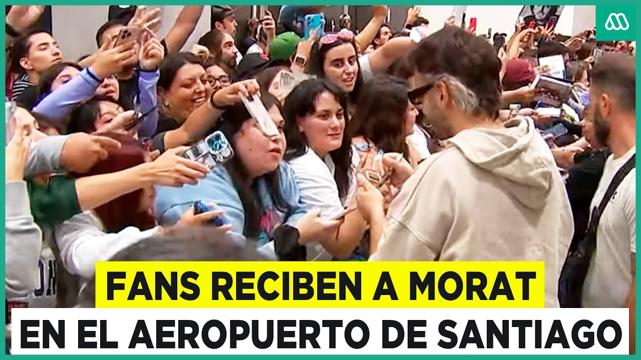 Fanáticos reciben a Morat en el Aeropuerto de Santiago: Actuarán la tercera noche de Viña 2025