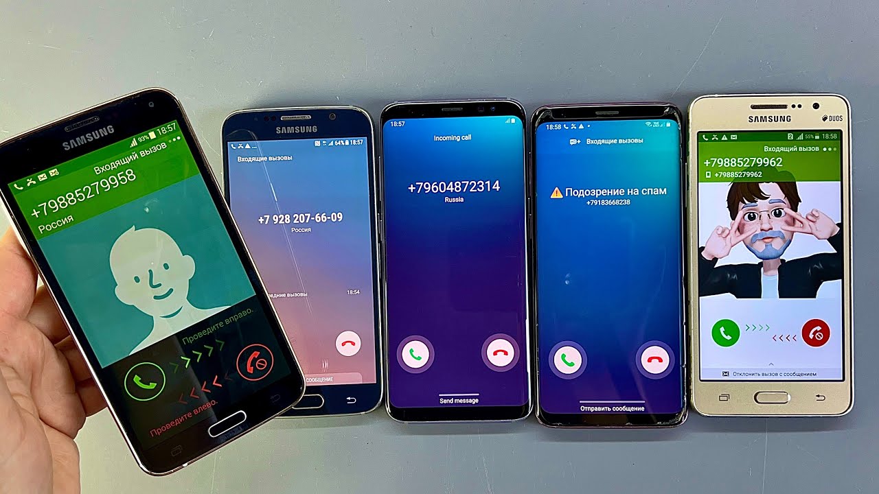Incoming call & Samsung Galaxy Grand Prime & Samsung S5 & Samsung S6 & Samsung S8 & Samsung S9