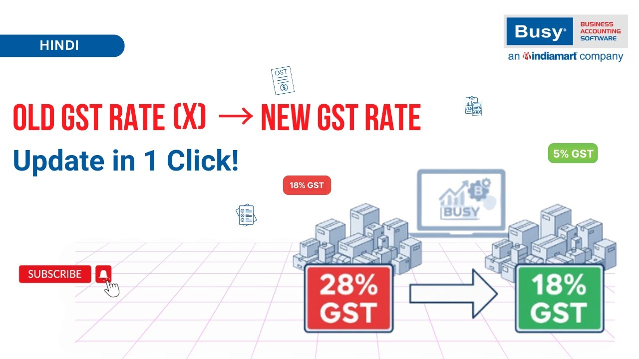GST Rate Change? ⚡ Update Item Master Instantly in BUSY | Fastest Way to Stay GST-Compliant | Hindi